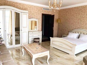 Basic Suite, Beach View | 1 bedroom, desk, blackout curtains, iron/ironing board