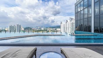 Outdoor pool, open 7:00 AM to midnight, sun loungers