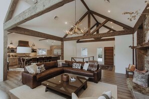 TV, fireplace, video games, offices