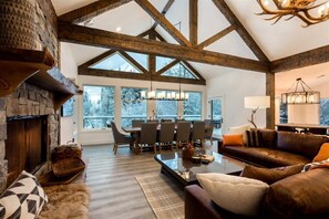 TV, fireplace, video games, offices - Back Forty Lodge w/ Spa, Fire Pit & BBQ (Whitefish)