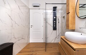 Shower, hair dryer
