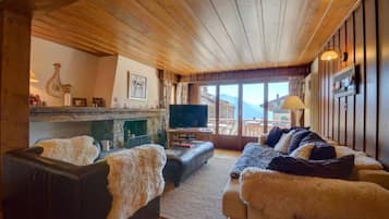 Smart TV, fireplace, DVD player, computer monitors