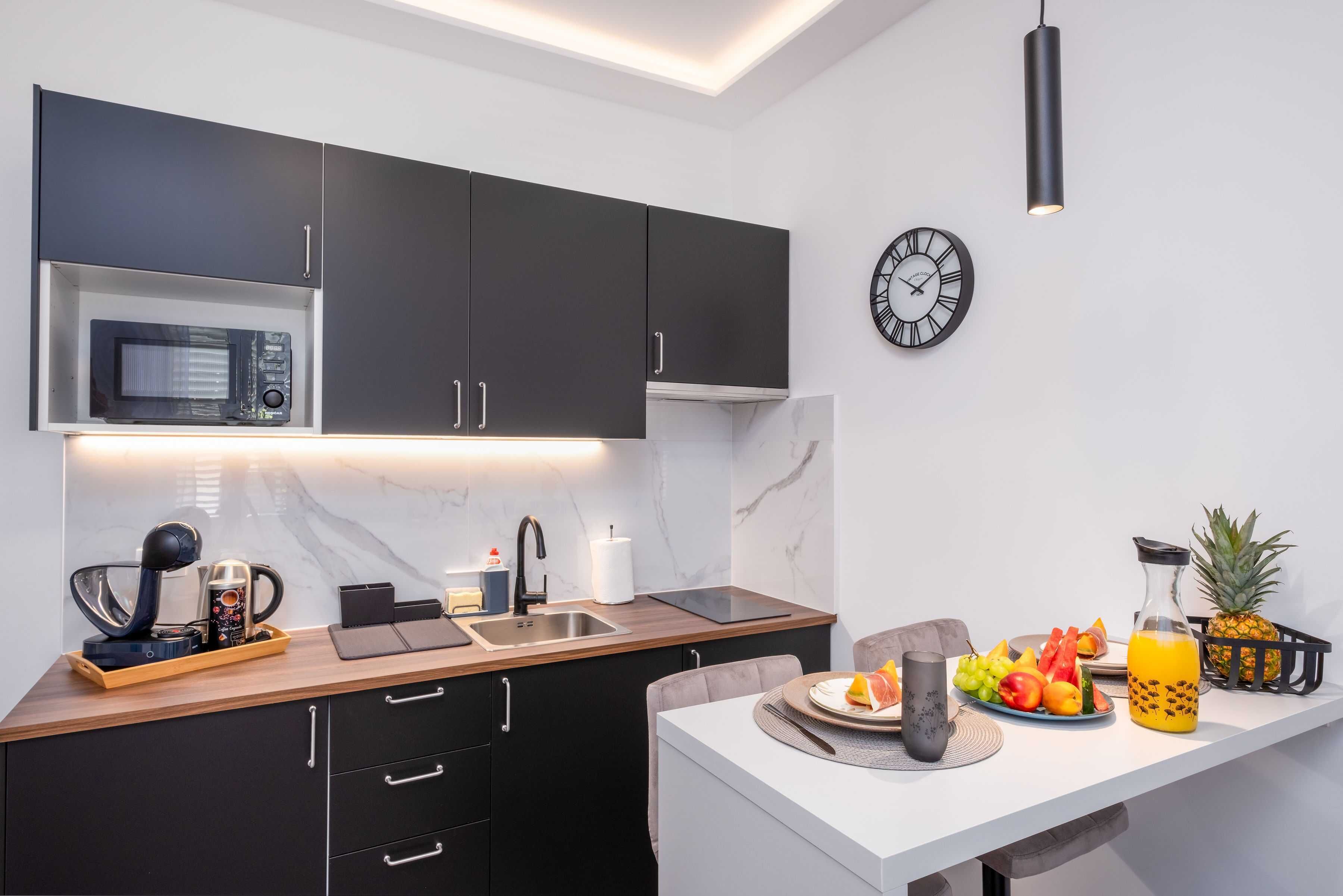 Design Apartment (One bedroom Apartment - 3) | Private kitchen | Fridge, dining table