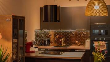 Apartment (One Bedroom Apartment with Balcony) | Private kitchen | Fridge
