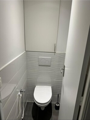 Free toiletries, hair dryer, towels, toilet paper
