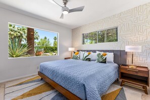 3 bedrooms, iron/ironing board, free WiFi, bed sheets - Desert Bloom Retreat - Upscale Mid-Mod Home! (Palm Springs)