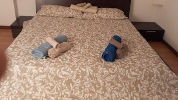 2 bedrooms, desk, iron/ironing board, bed sheets