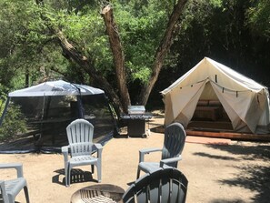Terrace/patio - 12x14 Cabin Tent. camping with a little luxury. (Three Rivers)