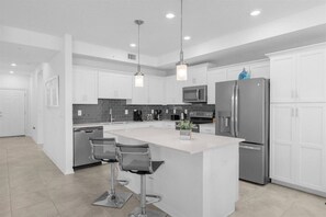 Microwave, dishwasher, high chair