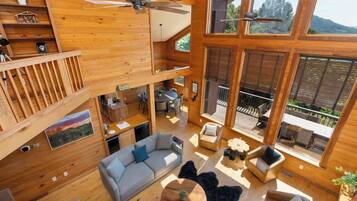 TV, fireplace, video games, books