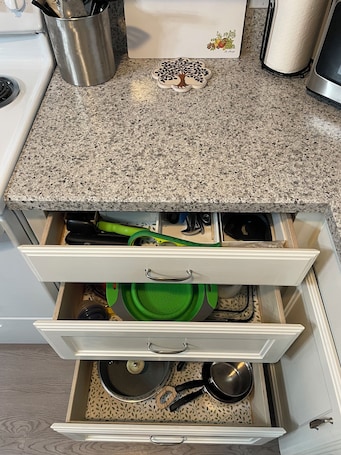 Fridge, microwave, oven, stovetop. Family friendly home that is centrally located. 15 minutes from Sheppard AFB.