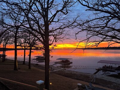 Waterfront with Private dock w/ amazing views, fire pit and pet friendly! 