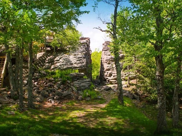 Property grounds - The Mountain Loft Poconos Escape - Lake, Ski, Hot Tub & Relax! - Pet-Friendly! (Lake Harmony)