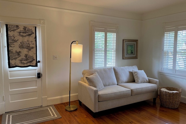 Welcome to the cottage.  In the living room you'll find a sleeper sofa for two.