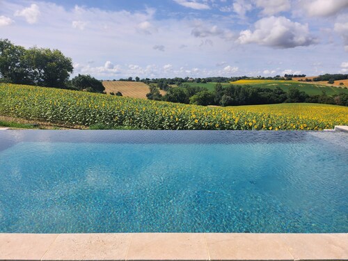 Gîte Les Hauts d’En Perrin with Heated Pool and Mountain View