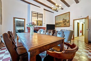 Dining - Country House 'Moli Categoria Superior' with Private Pool, Private Terrace and Wi-Fi (Rossell)