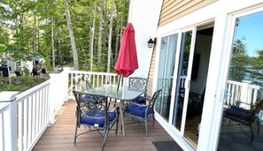 Outdoor dining - Spacious vacation spot on Lake Winnisquam! Sleep up to 8 (Sanbornton)