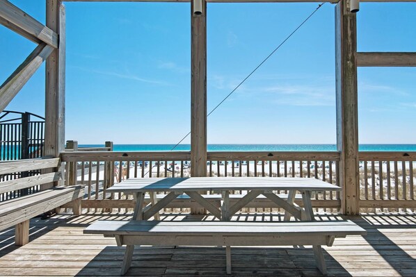 Emerald Shore Beach Pavilion ~ Enjoy the luxury of having Private Beach Restrooms, Showers & Picnic Tables