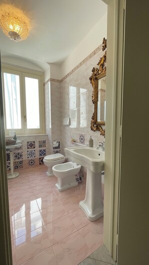 Suihku, ilmaiset hygieniatuotteet, hiustenkuivaaja, bidee