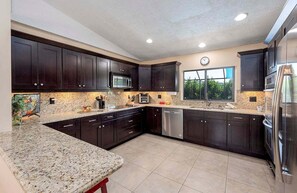 Fridge, microwave, oven, stovetop - Orchid - Great Location with Tiki Hut and Bikes (Cape Coral)