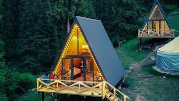 小屋, 多張床, 山景 | 起居區