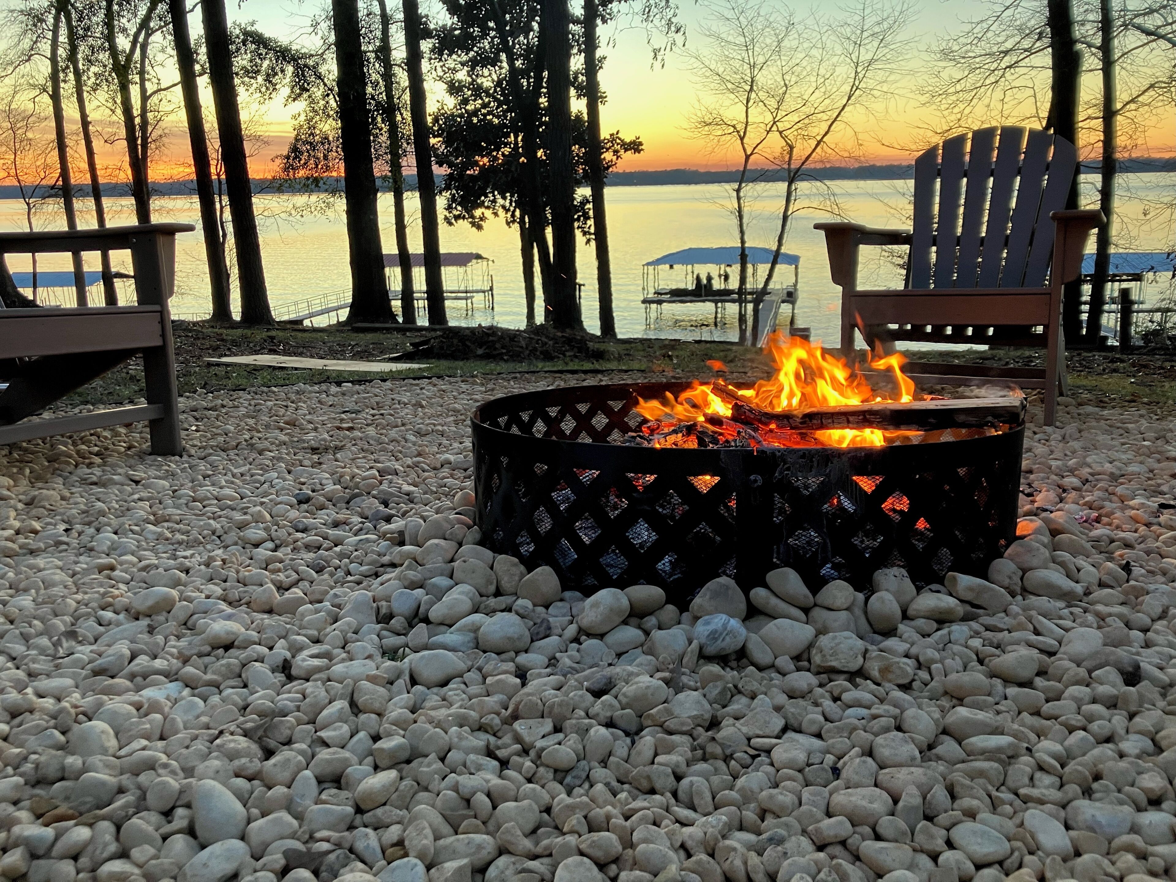 Don't forget to bring a stack of wood for our fire pit by the lake.