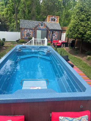 Una piscina riscaldata