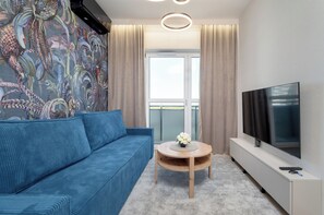 Apartamento, 1 quarto, sacada | 1 quarto, Wi-Fi de cortesia, roupa de cama