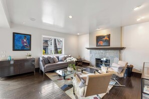 Smart TV, fireplace, printers