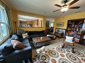 Smart TV, fireplace, printers