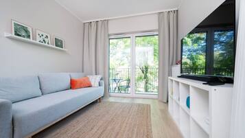 Smart TV, libros, estéreo