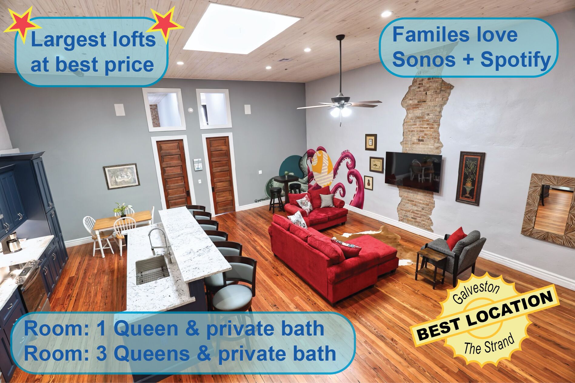 Octopus Lounge on Strand- historic neighborhood, local shops and dining