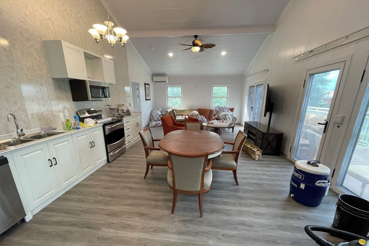 Deluxe Cottage, Beachfront | Private kitchen | Oven, stovetop, coffee/tea maker, electric kettle