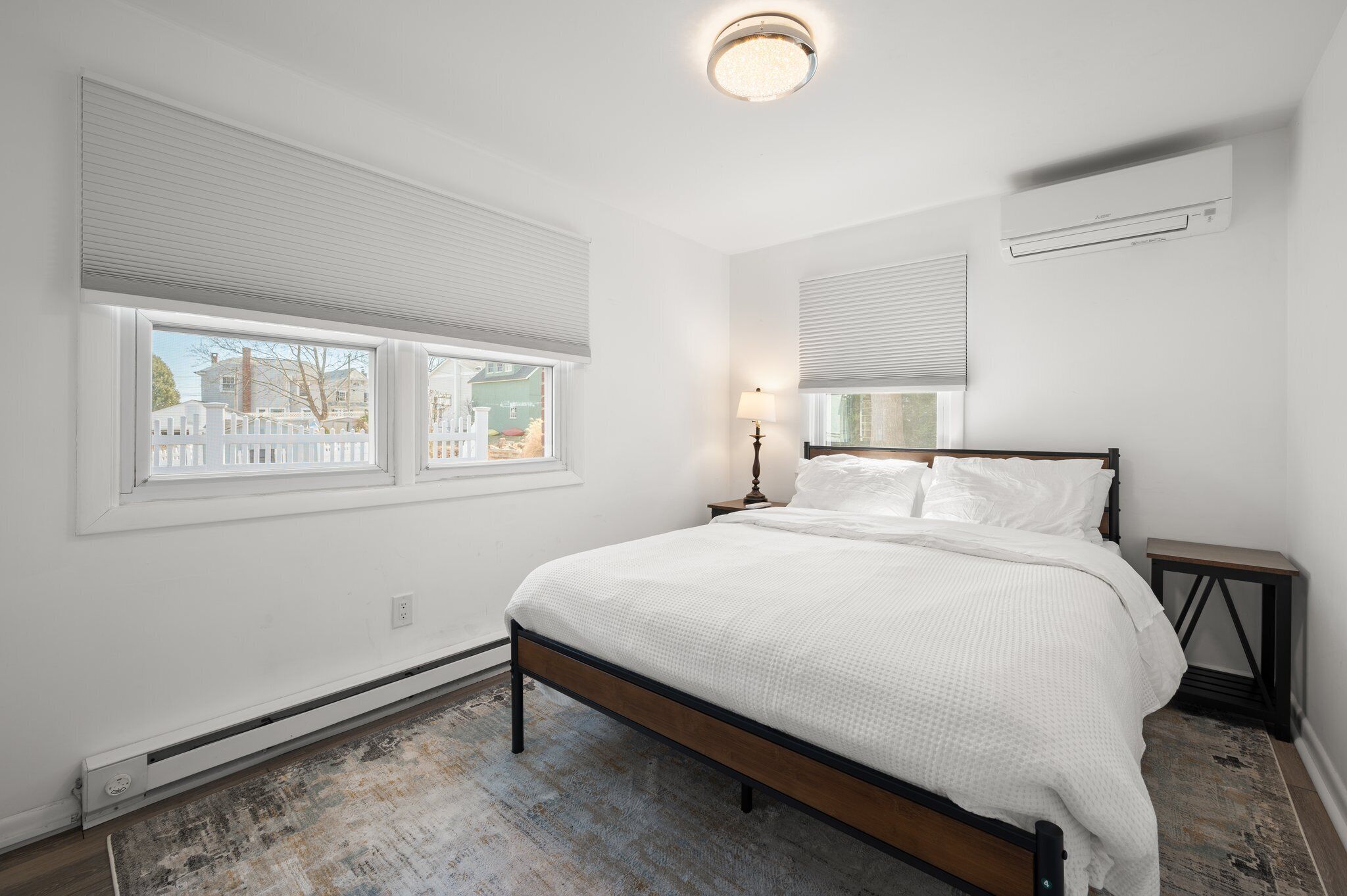 2 bedrooms, desk, iron/ironing board, travel crib