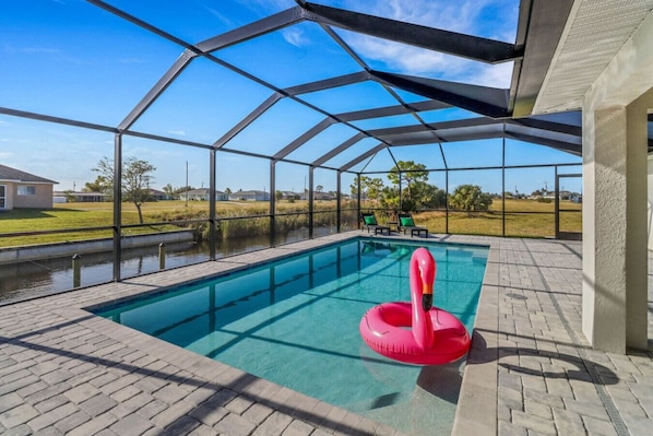 A heated pool