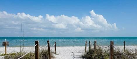 Vlak bij het strand