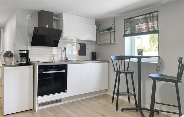 Fridge, oven, stovetop, coffee/tea maker