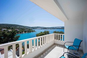 Comfort Double Room, 1 Queen Bed, Partial Ocean View | Terrace/patio - Boutique Guesthouse Sveti Petar (Solta)