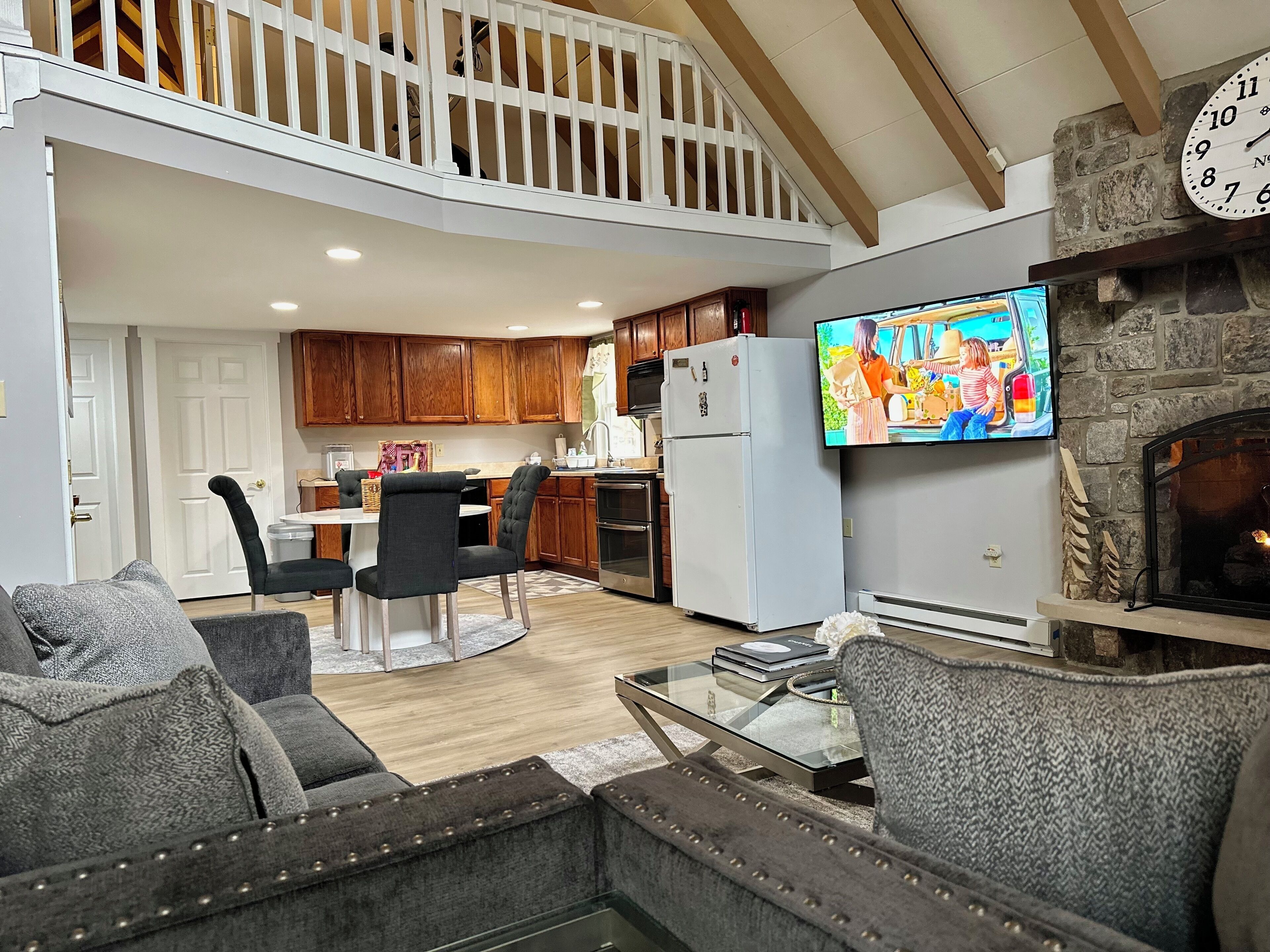 TV connectée, cheminée