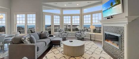 TV connectée, cheminée