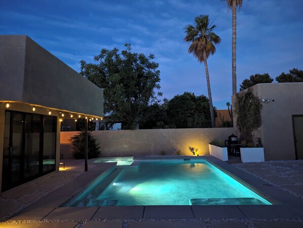 Outdoor pool, a heated pool