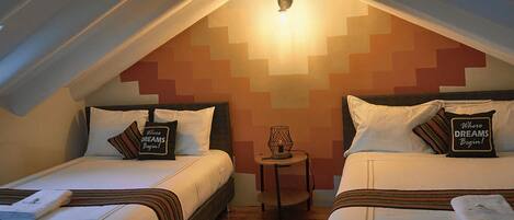 Superior Twin Room, 2 Double Beds | Desk, free WiFi, bed sheets