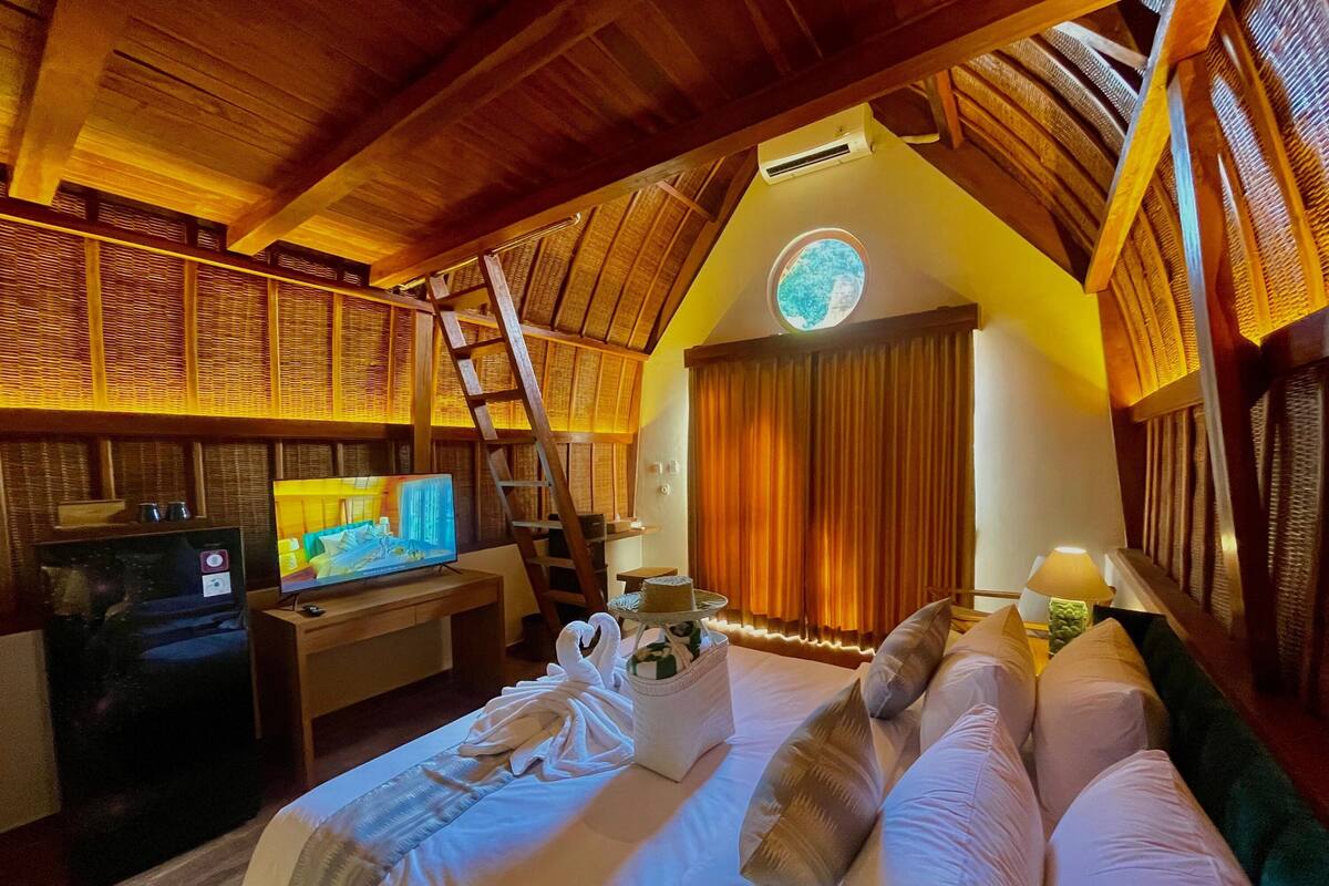 ห้องแฟมิลี่, ระเบียง, วิวสวน | ตู้นิรภัยในห้องพัก, ผ้าม่านกันแสง, Wi-Fi ฟรี