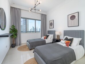 3 bedrooms, bed sheets - Dlx 21st Flr 3BR Pool/gym Near Mall by Belvilla (Dubai)