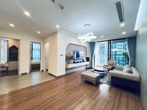 Deluxe-Apartment, 3 Schlafzimmer | Wohnbereich