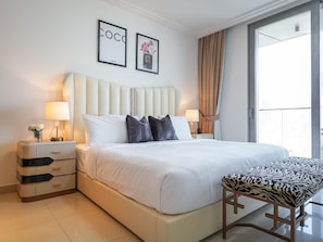 Apartment | 1 bedroom, bed sheets - Lux 1BR Apt Burj Khalifa View by Belvilla (Dubai)