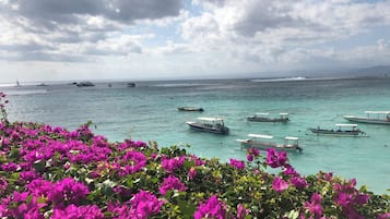 Ubicación cercana a la playa, arena blanca y 3 bares en la playa