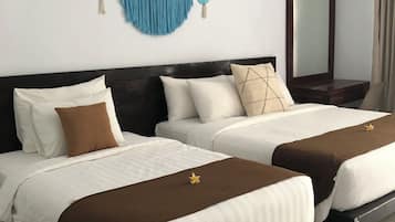 Desk, free WiFi, bed sheets