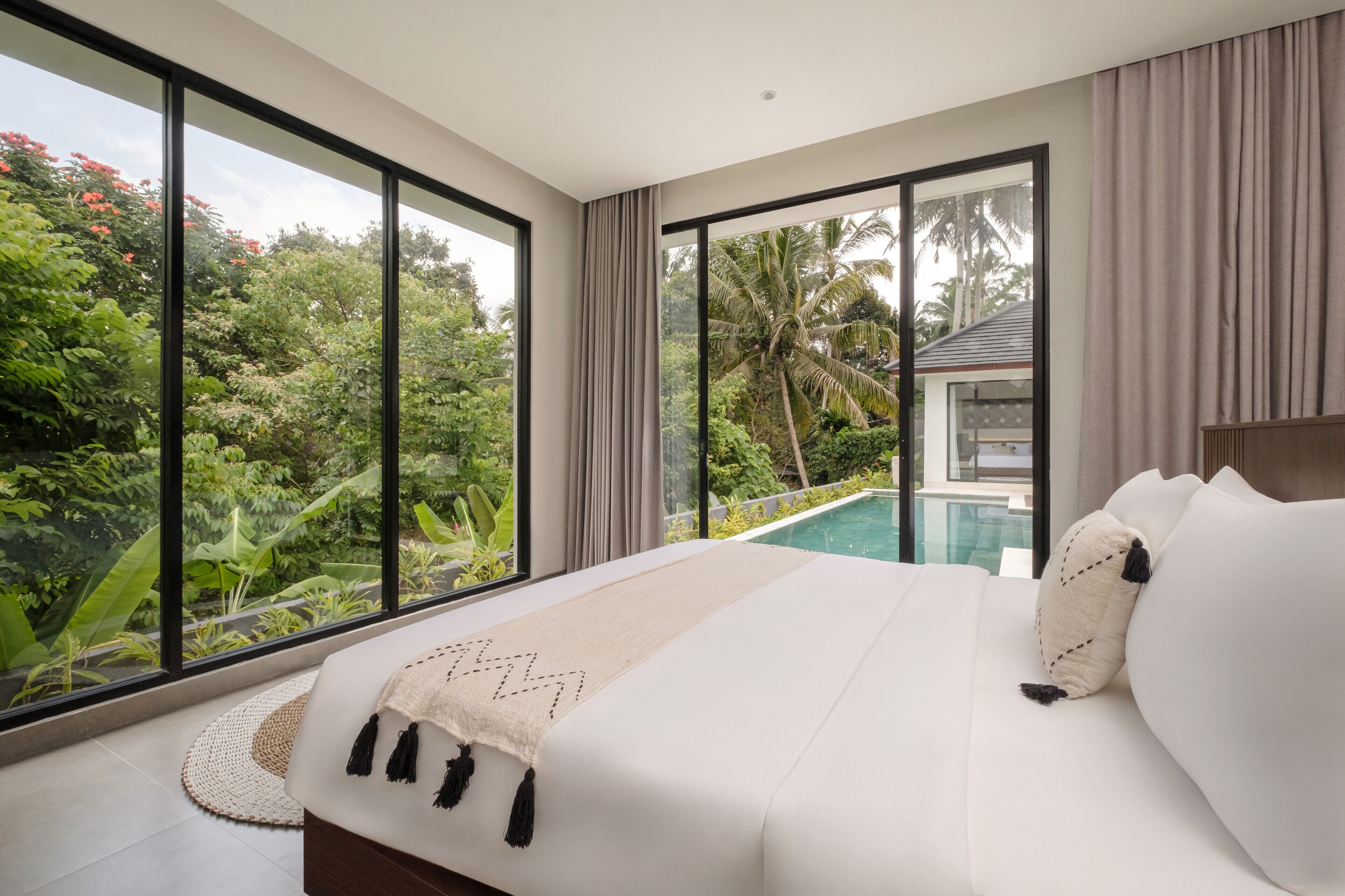 Grand Villa, 4 Bedrooms, Pool View | 4 bedrooms, in-room safe, desk, laptop workspace