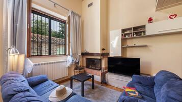 21-Zoll-Flachbildfernseher mit Digitalempfang, Kamin